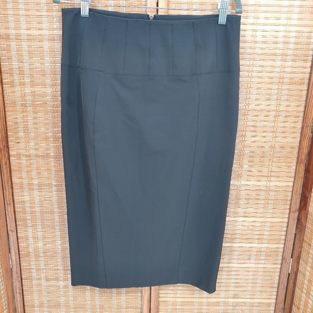 ♧ Vintage Karen Millen Black High Waist Pencil Skirt Size 10